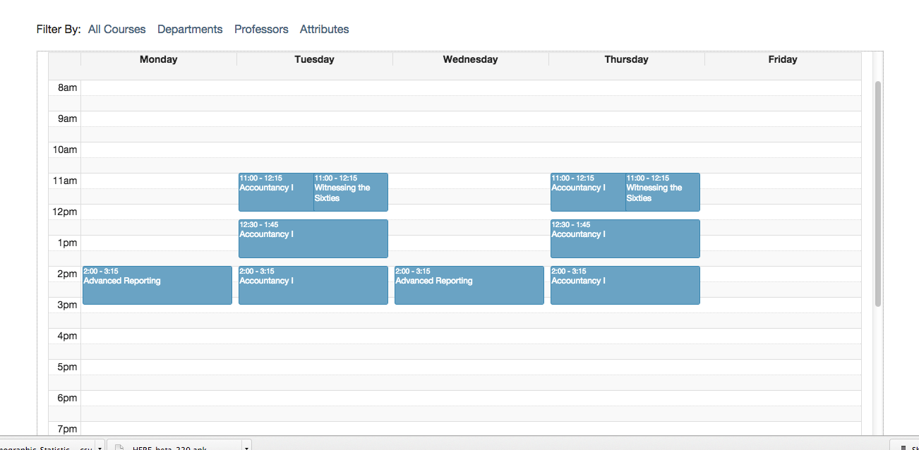 Notre Dame Agenda View